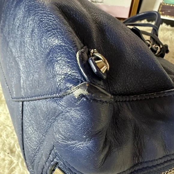 Balenciaga Mini Papier A4 Zip Around Tote Navy with Mirror - Picture 12 of 16